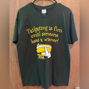 Cheesehead nation tailgating tee. Size large.